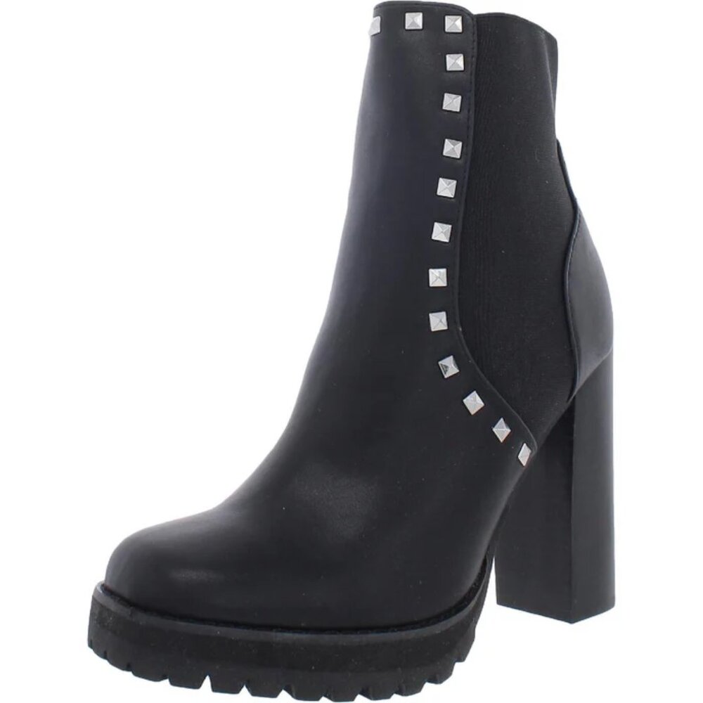 Size 9 - STEVE MADDEN - Brisa Faux Leather Studded Ankle Boots NEW $190 msrp